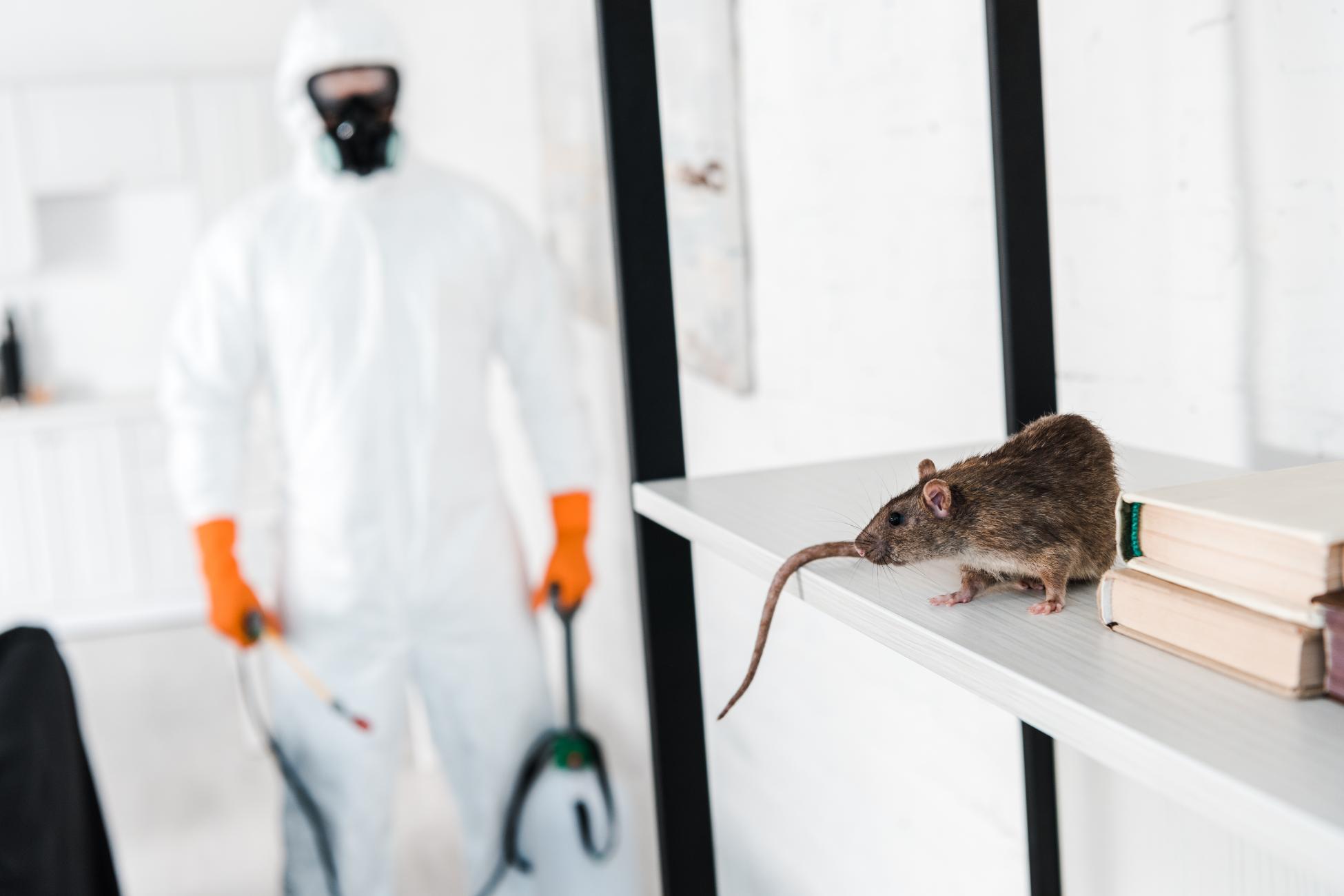 Professional rodent control inspection